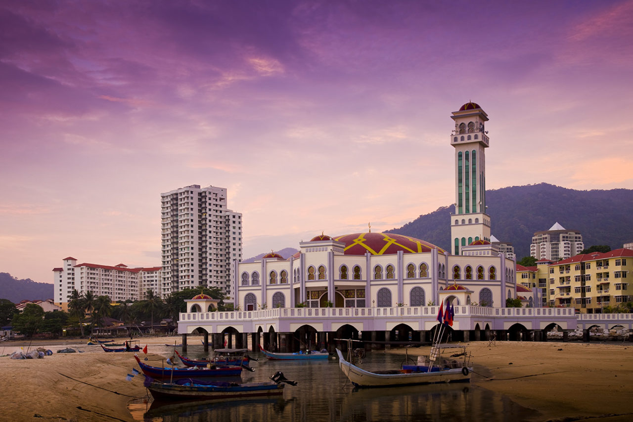 floating mosque, penang, malaysia